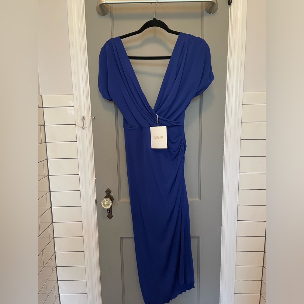 DVF Havana Dress in Royal Blue - Picture 1 of 3